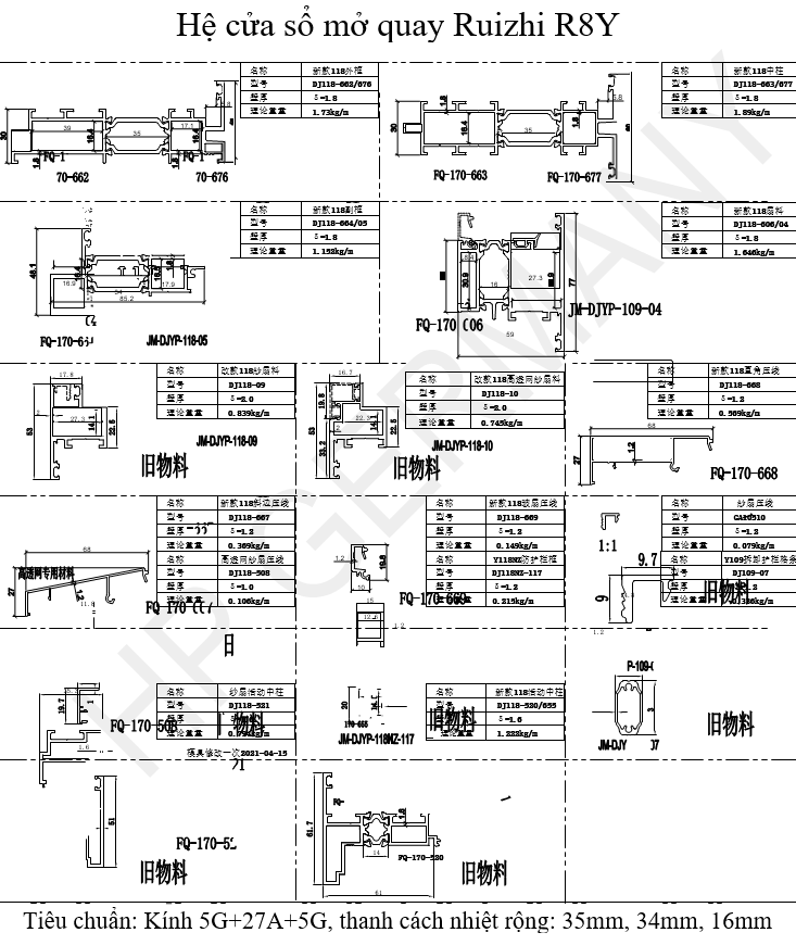 cửa đi mở quay hệ cầu c&aacute;ch nhiệt