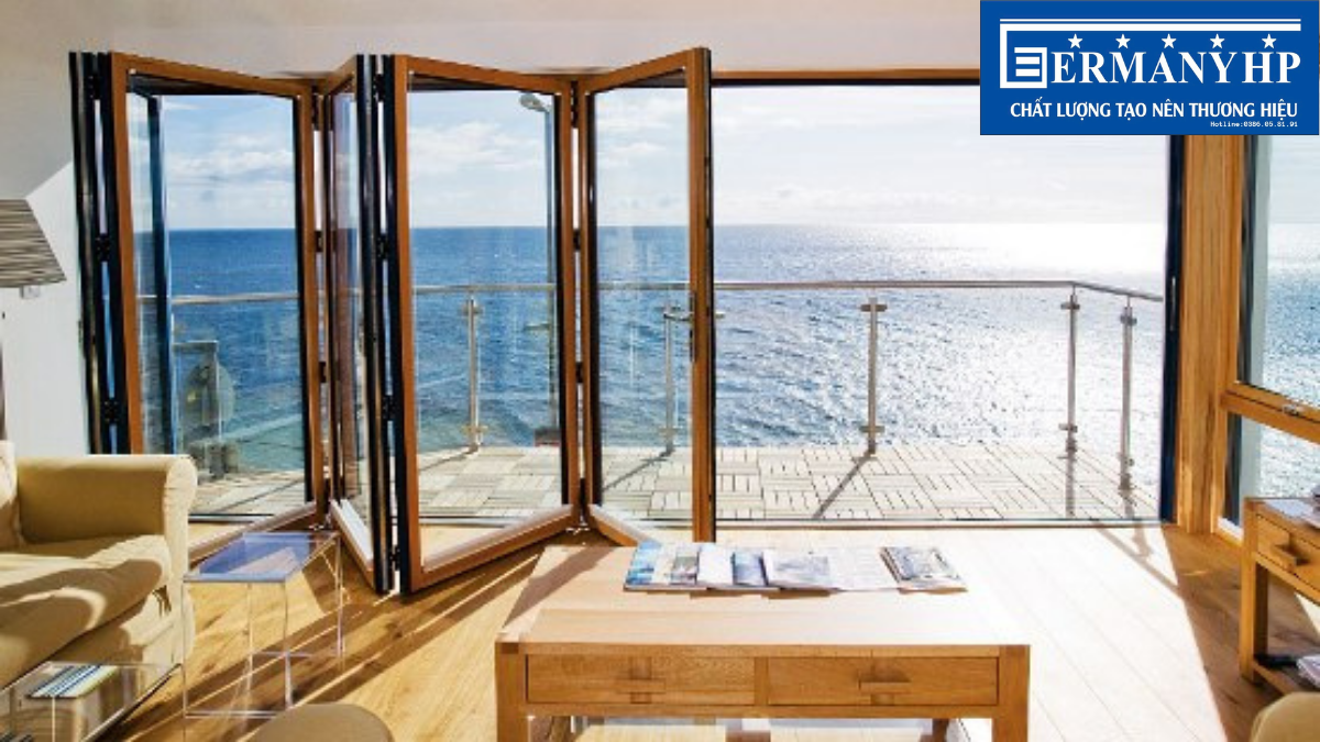 cửa nh&ocirc;m xếp trượt