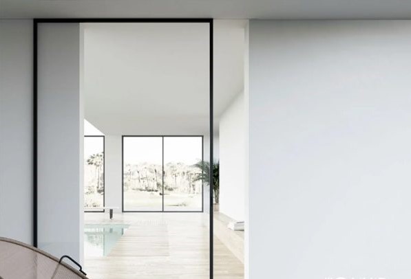 cửa nh&ocirc;m slim tự động