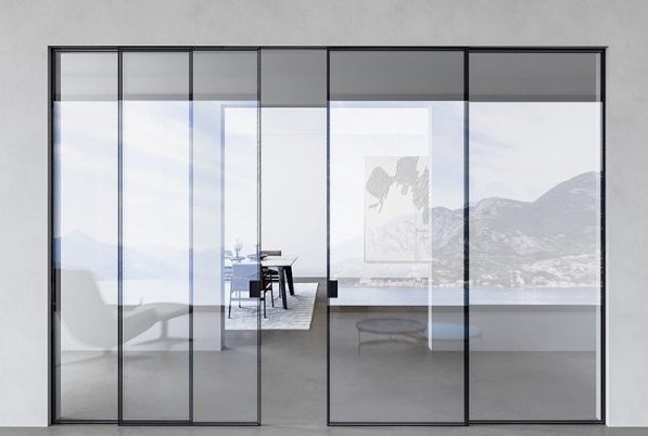 cửa nh&ocirc;m slim tự động