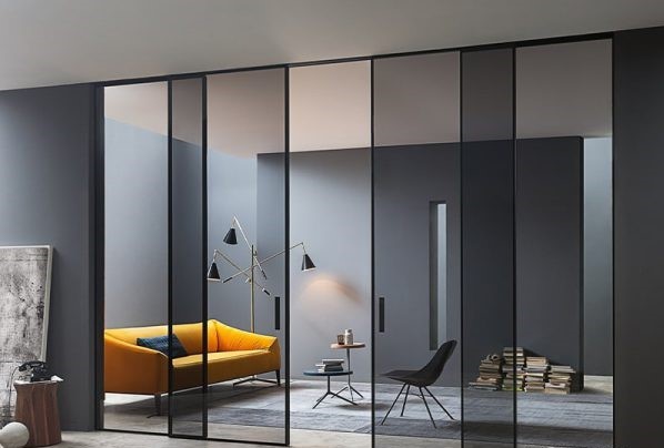 cửa nh&ocirc;m slim tự động