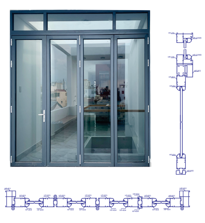 cửa nh&ocirc;m germany luxury