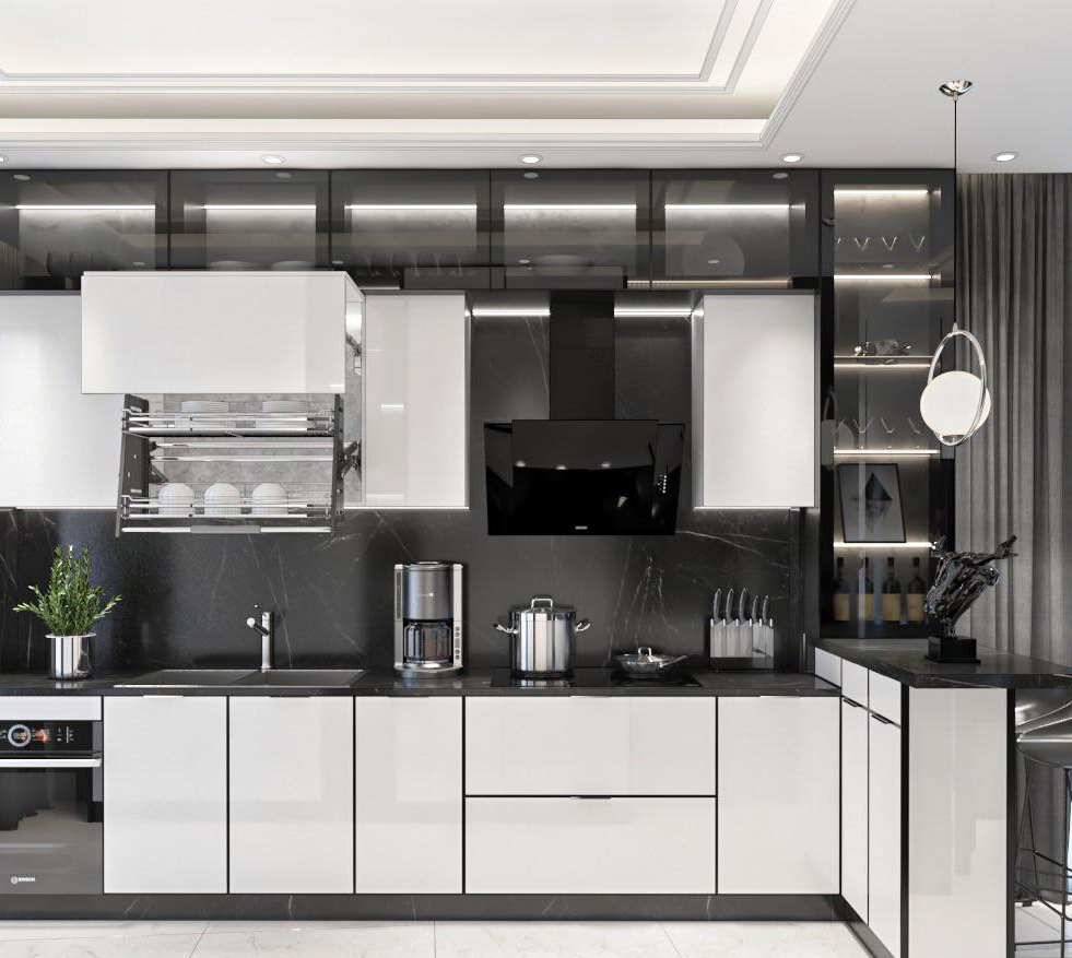 tủ bếp nh&ocirc;m c&aacute;nh k&iacute;nh