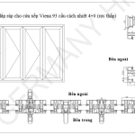 HỆ CỬA XẾP TRƯỢT CẦU CÁCH NHIỆT HỆ 93