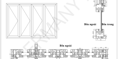 HỆ CỬA XẾP TRƯỢT CẦU CÁCH NHIỆT HỆ 93