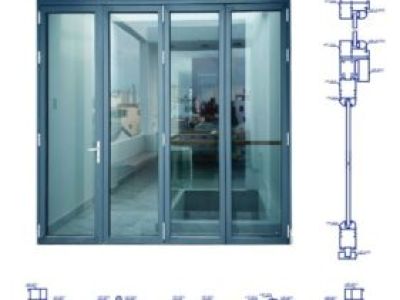 Cửa đi xếp trượt hệ 90